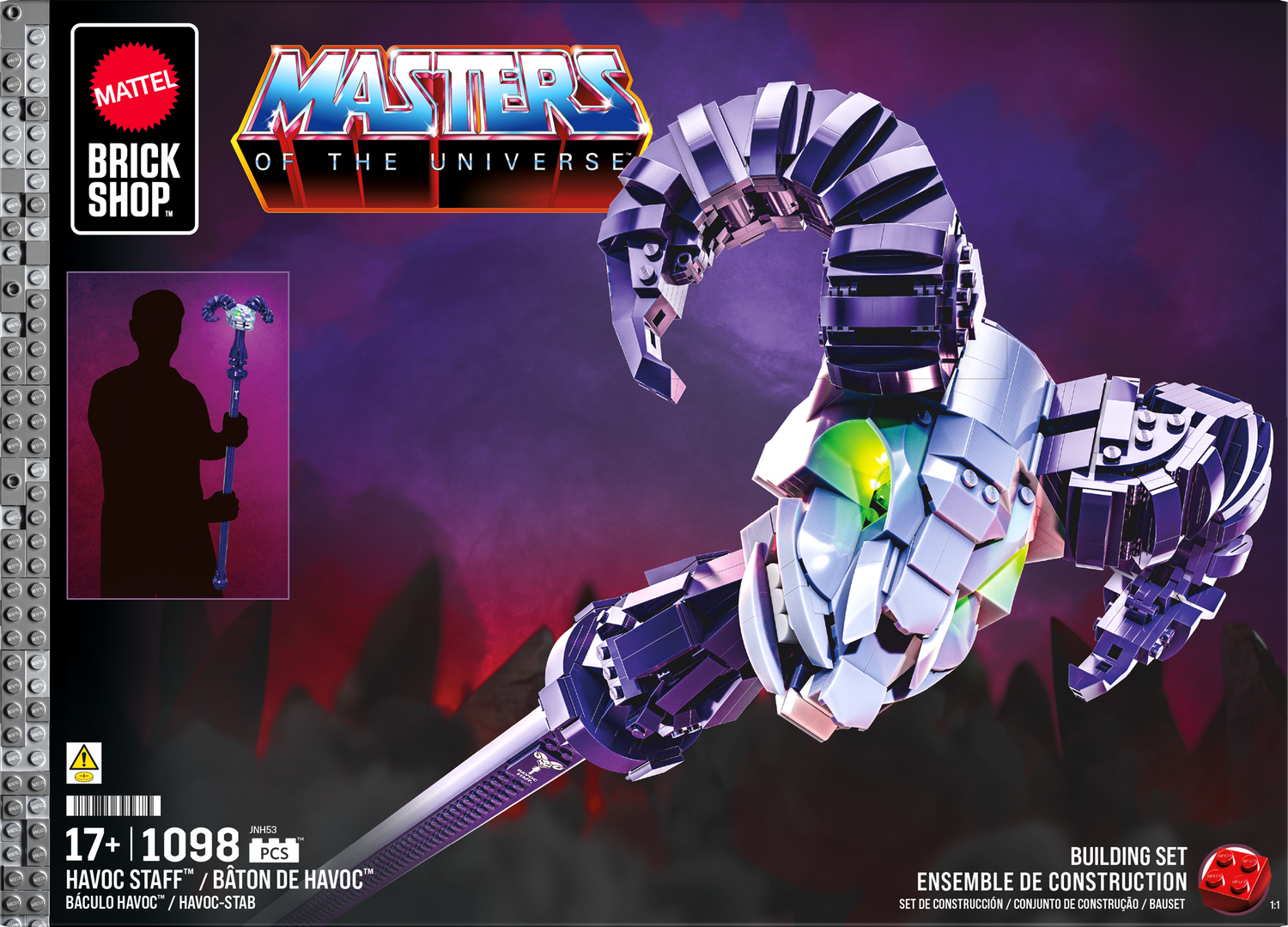 JNH53-Mattel Brick Shop™ Masters of the Universe™ Havoc Staff®