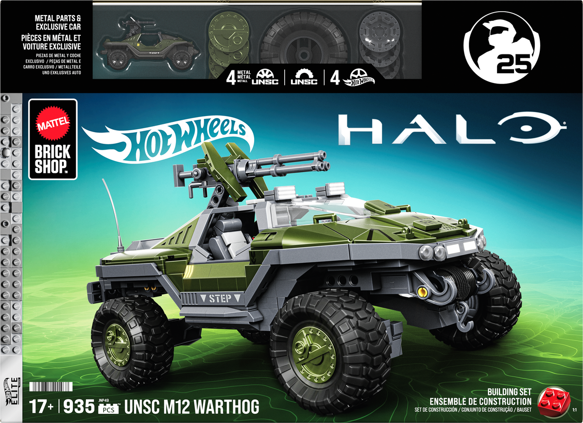 JNP49-Mattel Brick Shop™ Hot Wheels® Halo® UNSC M12 Warthog